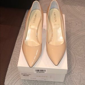 Hayden nude patent leather heels